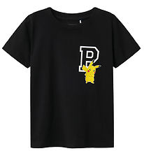 Name It T-shirt - Noos - NkmDex Pokémon - Black w. Pikachu