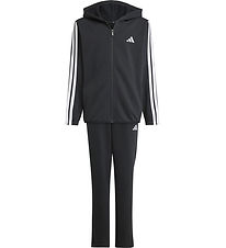 adidas Performance Sweatset - J 3S FT TS - Black/White