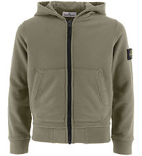 Stone Island Cardigan - Mud w. Logo