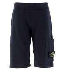 Stone Island Stuttbuxur - Dökkblátt Blue M. Lógó