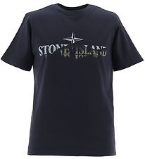 Stone Island T-Shirt - Navy Blue m. Print