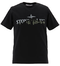Stone Island T-Shirt - Schwarz m. Print