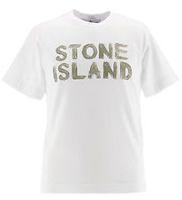Stone Island T-Shirt - Weiß m. Print