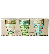 Rice Cups - Melamine - 6 pcs - 160 mL - Mint/Wildlife