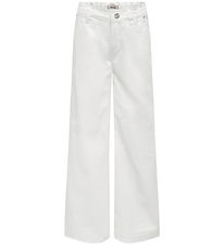 Kids Only Farkut - Noos - Leveä - Denim - White
