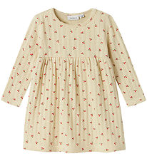 Name It Dress - NbfBilia - Summer Sand w. Cherry
