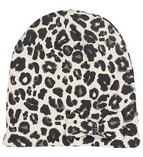 Racing Kids Beanie - 2-layer - Leopard w. Bow