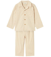 Lil' Atelier Pyjamas - 2-delad - NmnSage - Turtleduve m. Ränder