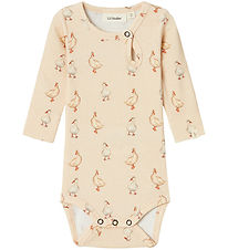 Lil' Atelier Samfella L/Æ - Rib - NbfGavo - Sandur Dollar M. Pre
