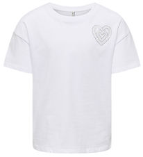 Kids Only Stuttermabolur - KogAntonia - Bright White/Rhinestone