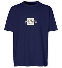 Jack & Jones Stuttermabolur - JorBoston - Ocean Cavern M. Prenta