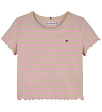 Tommy Hilfiger T-shirt - Rib - Classic+ Beige Pink Sugar Stripe
