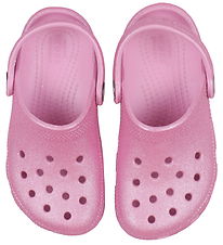 Crocs Sandaalit - Classic+ Glitter Tukki K - Vaaleanpunainen Twe