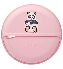 Carl Oscar Snackbox - BentoDisc - 18 cm - Pink w. Panda