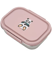 Carl Oscar Lunchbox - Steelish - 1 L - Pink w. Panda