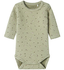 Name It Bodysuit L/æ - NbfTusia - Tea w. Flowers