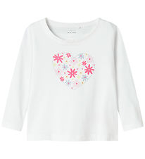 Name It Blouse - NmfViolet - Bright White/Flowers