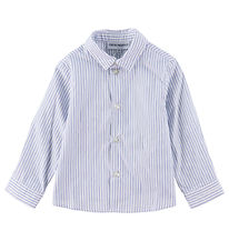 Emporio Armani Hemd - Weiß/Blau Gestreift