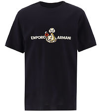 Emporio Armani Stuttermabolur - Dökkblátt M. Löng