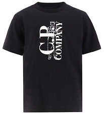 C.P. Company T-shirt - Black w. White/Dusty Green
