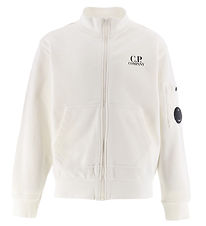 C.P. Company Cardigan - Gauze White w. Black