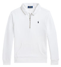 Polo Ralph Lauren Sweatshirt m. Reißverschluss - Weiß