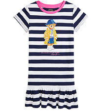 Polo Ralph Lauren Kleid - Navy/Weiß gestreift m. Kuscheltier