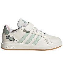 adidas Performance Skór - Dino Grand Court EL C - Owhite/Lingrn/