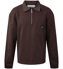 Hound Sweatshirt w. Zipper - Dark Brown