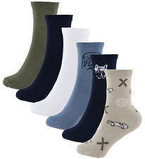 Name It Socks - 6-Pack - NkmVax - China Blue
