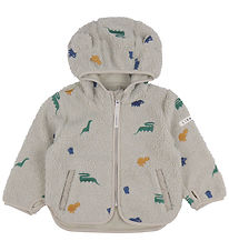 Liewood Fleece Jacket w. Ears - Mara - Dinosaur/Mist Embroidery