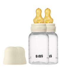BIBS Feeding Bottle - 2-Pack - 150 mL - Natural Rubber - Ivory