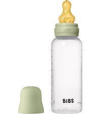 BIBS Feeding Bottle - 270 mL - Natural Rubber - Sage