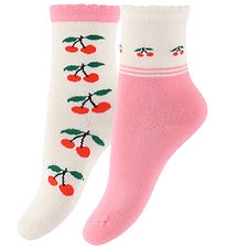 Konges Sløjd Socken - 2er-Pack - Jacquard - Cherry Mix