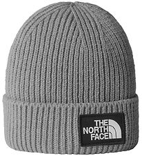 The North Face Mössa - Stickad - Logo Box Manschetter - Gråmeler