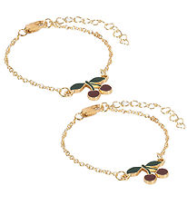 Konges Sløjd Armband - 2-pack - Cherry Bestie - Guld