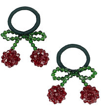 Konges Sløjd Hårsnoddar - 2-pack - Cherry - Röd/Glitter