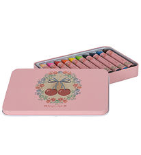 Konges Sløjd Crayons - 10-Pack - Crayons Bees Wax - Cherry Bow