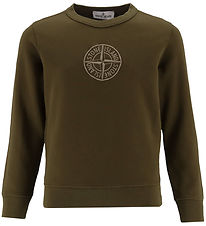Stone Island Sweatshirt - Armygrün m. Logo