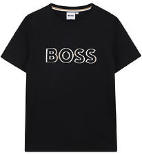 BOSS Stuttermabolur - Svart M. Prentað