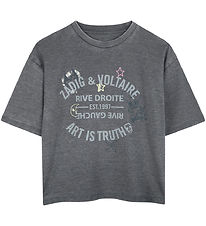 T-Shirt Zadig & Voltaire - Gris Chiné av. Imprimé