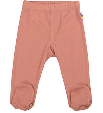 Joha Leggings w. Feet - Wool - Salmon