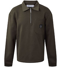 Hound Sweatshirt w. Zipper - Arm green