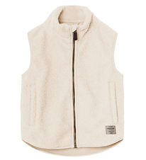 Mini A Ture Fleece Vest - Teddy - MatBattal - Angora Cream