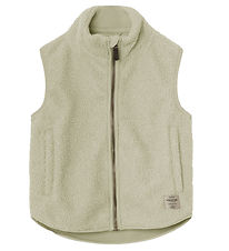 Mini A Ture Fleece Vest - Teddy - MatBattal - Elm Green