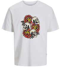 Jack & Jones Stuttermabolur - Joranatomy - Bright White