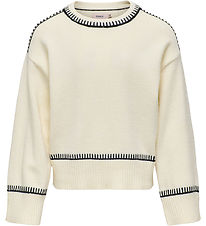 Kids Only Bluse - Strick - KogIbi - Whitecap Grey/Black