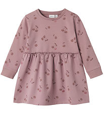 Name It Sweat Dress - NmfBella - Elderberry w. Cherry