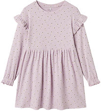 Name It Dress - Rib - NmfBabeth - Winsome Orchid w. Cherry