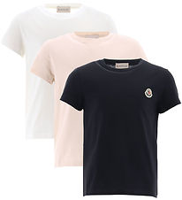 Moncler T-shirts - 3-Pack - Black/White/Pink